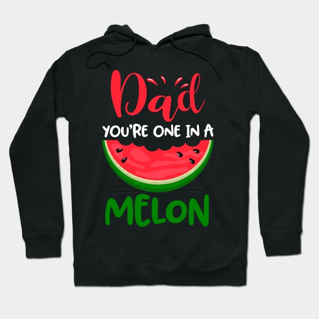 Dad You_re One In A Melon Cute Summer Watermelon Hoodie by Elliottda